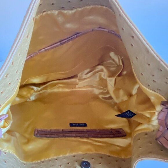 Nine West NWT Camel Faux Leather Ostrich Embossed Tote​​ - Picture 9 of 11